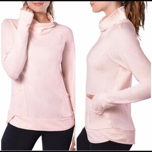 Yogalicious Super Soft Ballerina Pink Long Sleeve Pullover Sweatshirt Base layer
